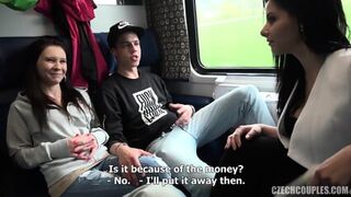 Czech Couple Swing On Train